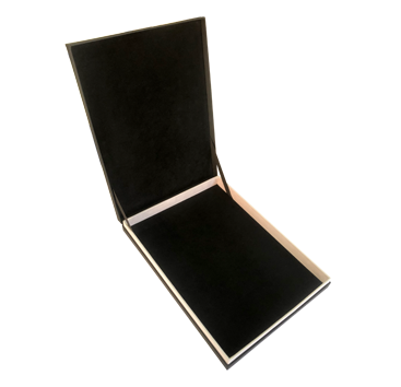 scatola fatta a mano alcantara artigianato fondo e coperchio box artigianato made in italy camiceria