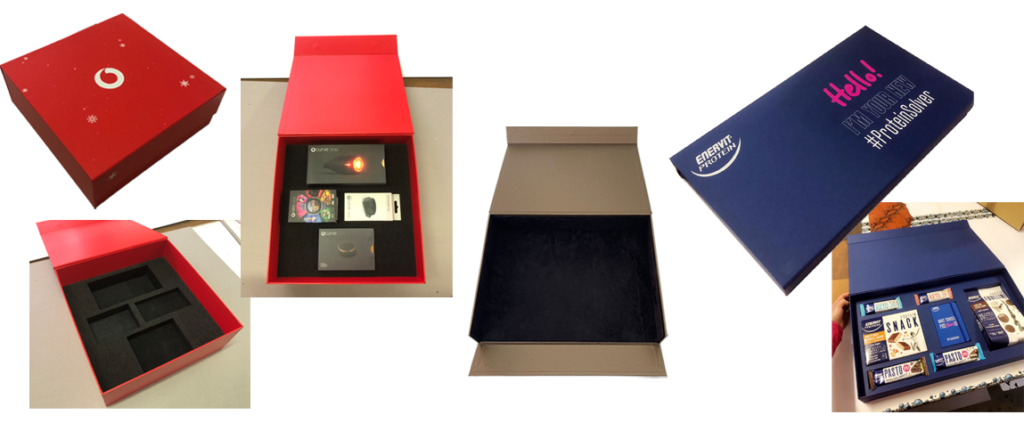 unboxing influencer regali aziendali eventi vodafone enervit calamite scatola magnetica couvette ante made in italy fatto a mano su misura mockup emilio scolari